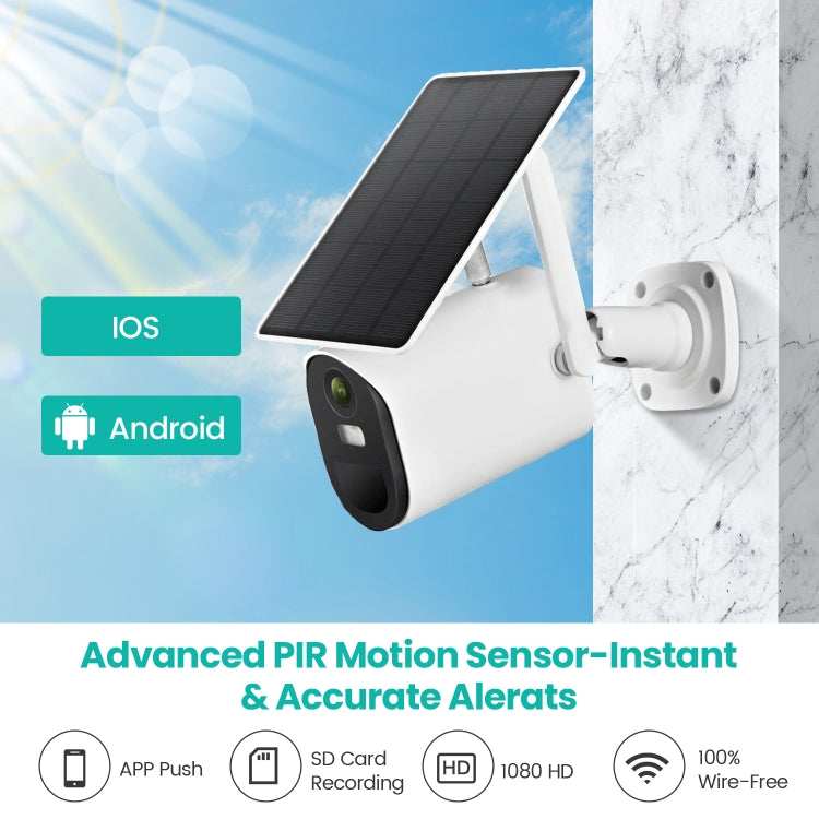 T20 1080P Full HD Solar Powered WiFi Camera, Support Motion Detection, Night Vision, Two Way Audio, TF Card, WiFi T20 1080P Full HD Solar Powered WiFi Camera, Support Motion Detection, Night Vision, Two Way Audio, TF Card, WiFi